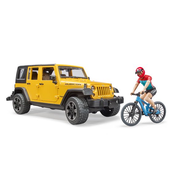 bruder ブルーダー Jeep Rubicon&マウンテンバイク（フィギュア付き） BR02543 正規販売店