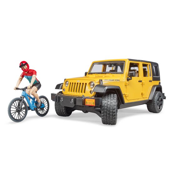 bruder ブルーダー Jeep Rubicon&マウンテンバイク（フィギュア付き） BR02543 正規販売店
