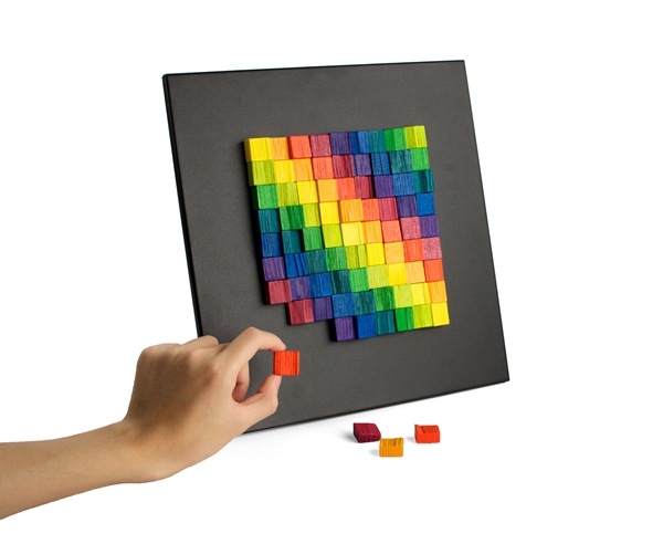 プレイアブルアート マグネットレリーフ 81 ベリデザインの造形アート立体的な木片 マグネット