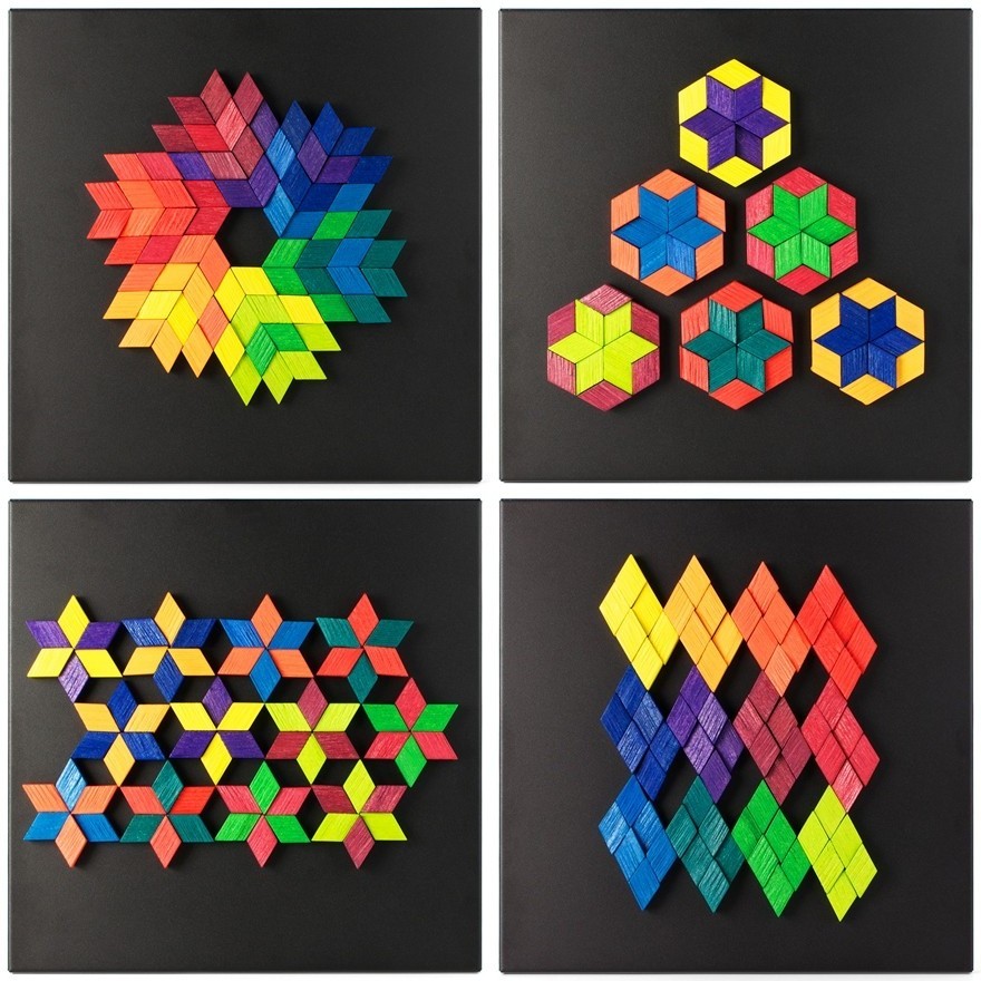 プレイアブルアート マグネットレリーフ ダイア 72 ベリデザインの造形アート立体的な木片 マグネット