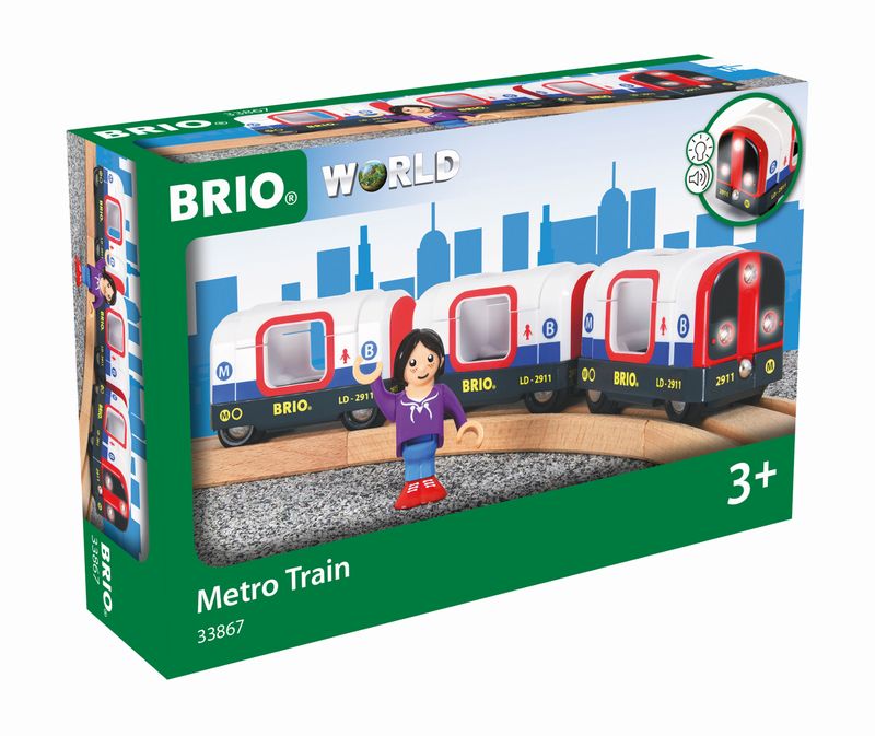 (未使用･未開封品)　BRIO WORLD ライト&サウンド付メトロ列車 33867 qdkdu57 ブリオ BRIO ライト＆サウンド付メトロ列車 33867 | 汽車レール