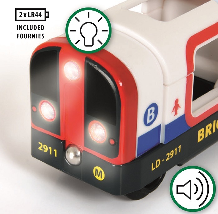 (未使用･未開封品)　BRIO WORLD ライト&サウンド付メトロ列車 33867 qdkdu57 ブリオ BRIO ライト＆サウンド付メトロ列車 33867 | 汽車レール