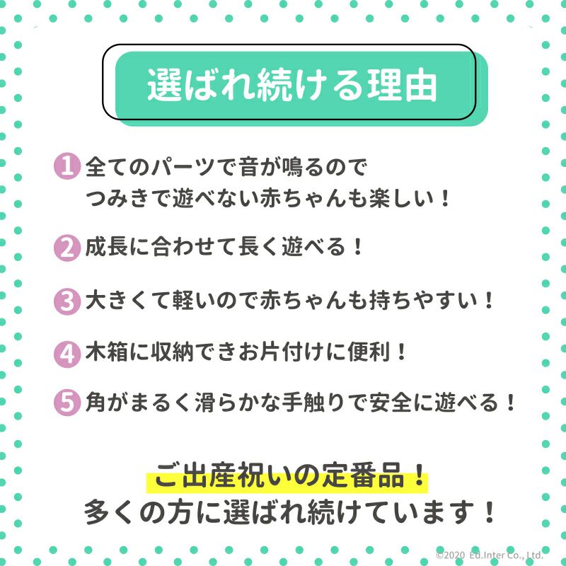 エドインター 音いっぱいつみき　ご出産祝いにおすすめ 積み木
