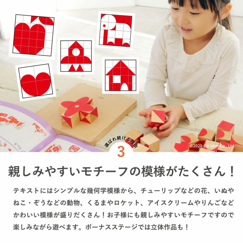 エドインター　脳活キューブ　知育玩具　パズル　積み木　グッド・トイ受賞