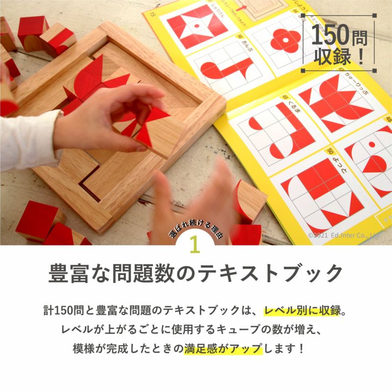 エドインター　脳活キューブ　知育玩具　パズル　積み木　グッド・トイ受賞