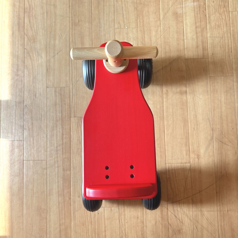 KOIDE コイデ東京 日本製 マイカー 室内用 木製四輪車 木製バイク 乗用玩具 乗り物木のおもちゃ プッシュバイク 1歳誕生日プレゼント  M20
