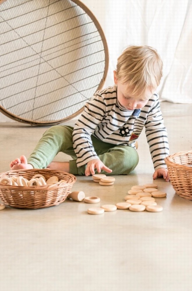 グラパット社 Grapat　Nins リング＆コイン 白木　15-102c