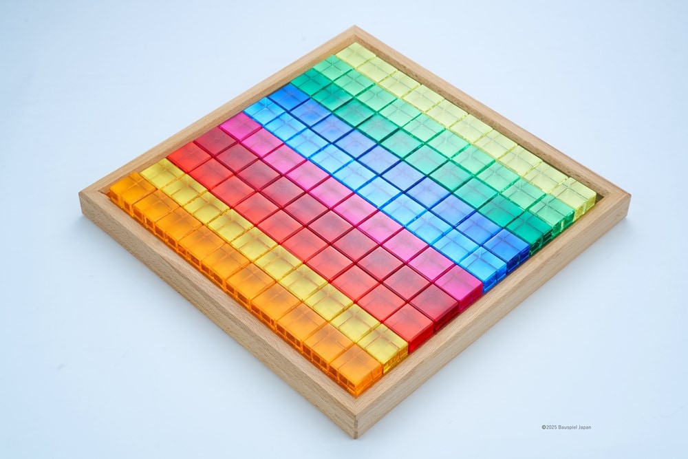 バウシュピール社　ルーセントキューブ　100PCS　BAUSPIEL　BAU-0100　積み木