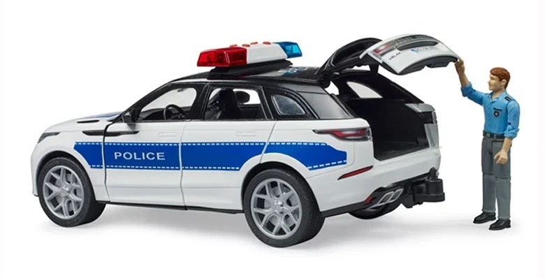 bruder ブルーダー Range Rover パトカー フィギュア付き BR02890 正規販売店 正規輸入品 はたらくくるま ドイツ ミニカー 乗り物 働く車 おもちゃ ごっこ遊び 誕生日 男の子 おうち時間 外遊び 子供 サイズ 大きい 大きめ