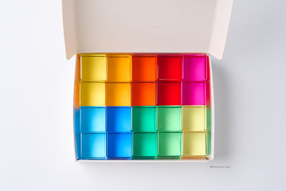 バウシュピール社　ルーセントキューブ　20PCS　BAUSPIEL　BAU-0120　積み木
