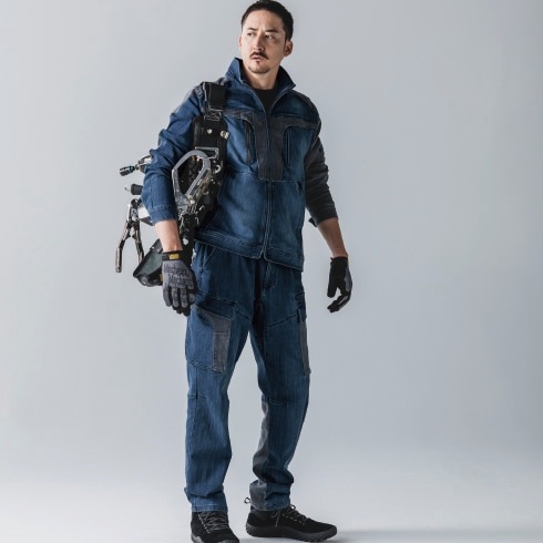 寅壱8992-124 8992-219 デニムワークジャケット デニムカーゴパンツ