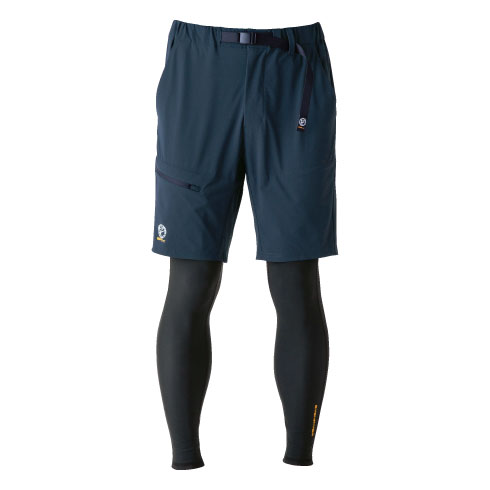 イーブンリバー EX34 フェイクレイヤードショートパンツ 春夏 ショート