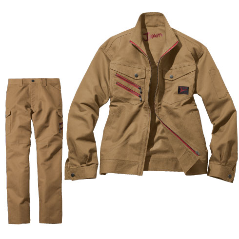 Jawin 56300 56302 上下セット 長袖ブルゾン カーゴパンツ 吸汗速乾