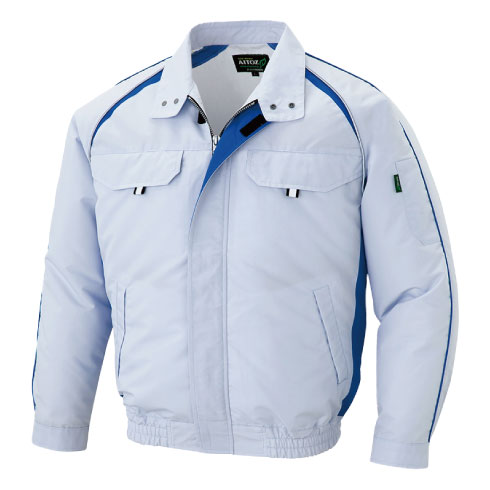 【最終SALE】空調服 青と白のデザイン 32Vバッテリーとファン付きフルセット 空調服 18Vファン・バッテリーフルセット AZ-1799 長袖ブルゾン AZ