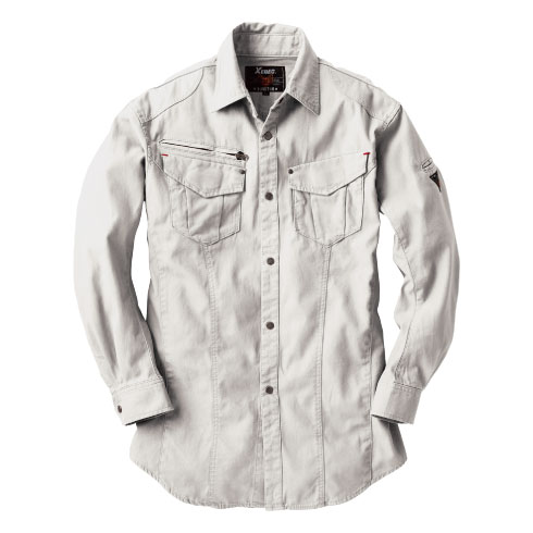 ジーベック 現場服 2153 長袖シャツ 綿100% オールシーズン XEBEC
