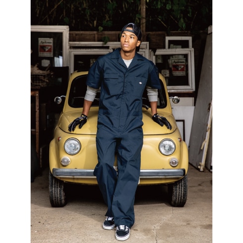 ディッキーズ Dickies D-6702 ストレッチ半袖つなぎ 春夏 ストレッチ