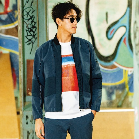 桑和0542-00 長袖ブルゾン オールシーズン ストレッチ 消臭 反射 野帳