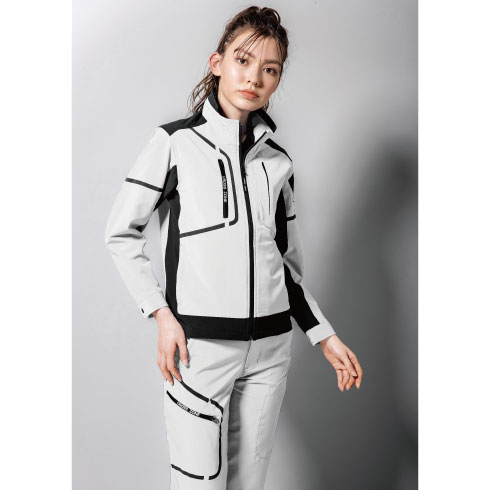 ジーベック クロスゾーン 2523 カーゴパンツ 2wayストレッチ レディス