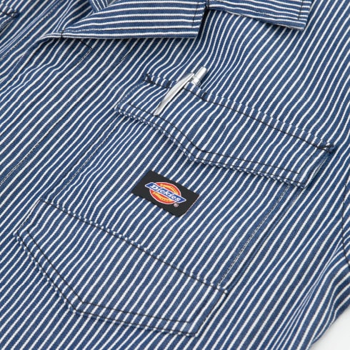 ディッキーズ Dickies D-7104 ストレッチヒッコリー半袖つなぎ