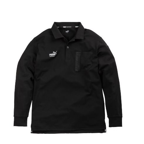 プーマワークウェア 作業ウェアPUMA 長袖アクティブポロシャツ PW
