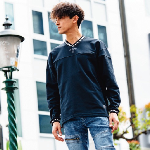 桑和8545-55 長袖トレーナー ストレッチ 裏起毛 反射 吸汗 2025新作