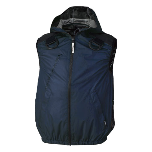 空調服 空調服(R) 半袖ブルゾン ジーベック XE98026 杢ブラック SS～5L