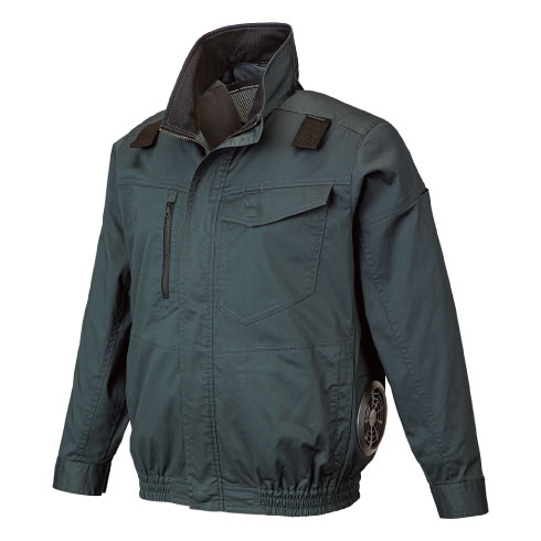 R2194空調服 空調作業服 長袖バッテリー ファン付き ネイビー2XL/3XL ONE STEP セール 在庫限り 空調服 空調ウェア 空調作業服 長袖