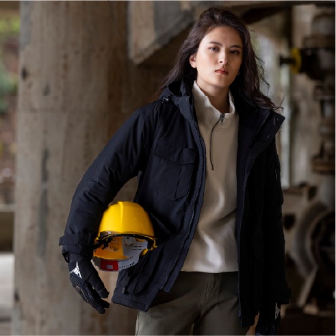 アイトス AZ-8575-010-3L ブラツク マイナス60度対応防寒コート AZ85750103Lブラツク アイトス AITOZ AZ-8575 防寒コート ストレッチ -60℃対応 耐水圧15,000