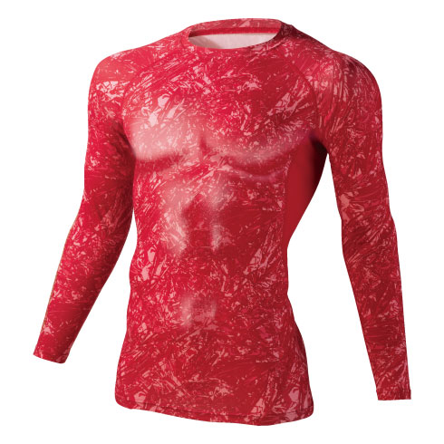 スパイダーウェブ＆第四倉庫リミテッドエディション天地月島セット血飛沫　返り血 Z-DRAGON 75174 コンプレッション ロングスリーブ ストレッチ