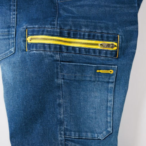 寅壱 8940-219 カーゴパンツ オールシーズン デニム ストレッチ｜作業