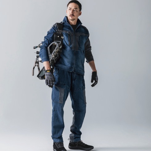 寅壱 8992-219 デニムカーゴパンツ 秋冬 ストレッチ 高強度 2025新作