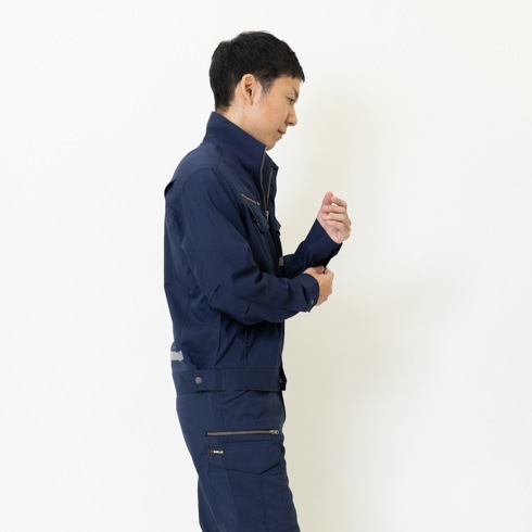 Blue。オークル2個 バートル 9092 カーゴパンツ 春夏 ストレッチ 制電 吸汗速乾性 反射材