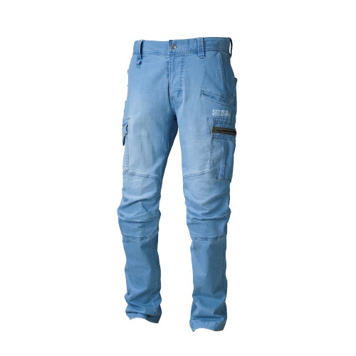 寅壱 8970-219 カーゴパンツ 春夏 デニム 接触冷感 ストレッチ｜作業着