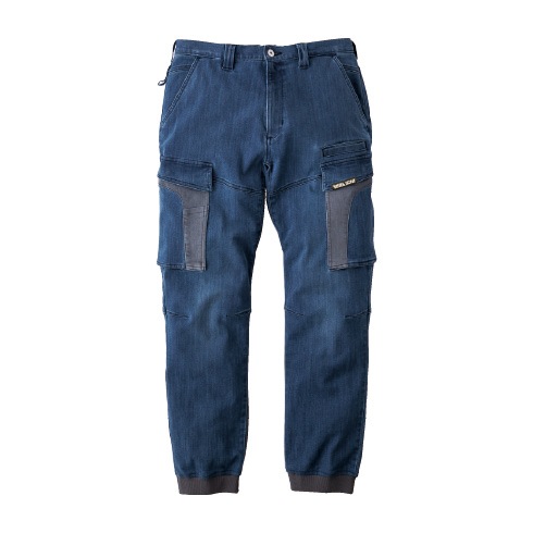 寅壱 8992-235 デニムカーゴジョガーパンツ 秋冬 ストレッチ 高強度