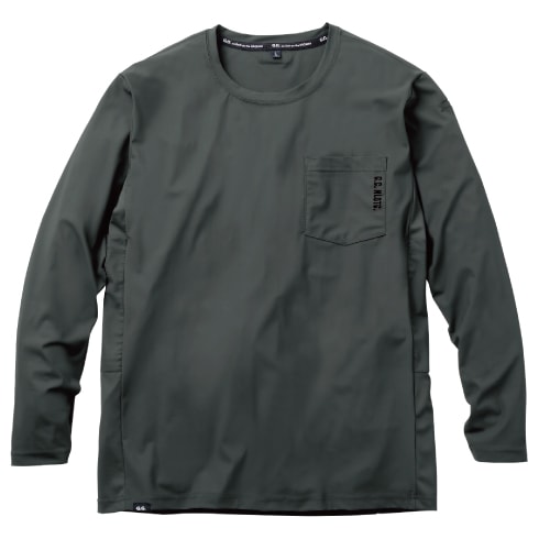 桑和 0595-52 長袖Tシャツ 春夏 ストレッチ 消臭 接触冷感 UV