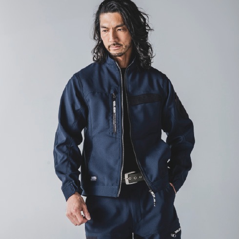 寅壱 7030-124 ワークジャケット 秋冬 速乾性 制電 裏綿 再帰性