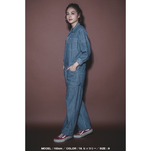 GRACE EBGINEER'S 接触冷感デニム・ストレッチつなぎ服 グレイス