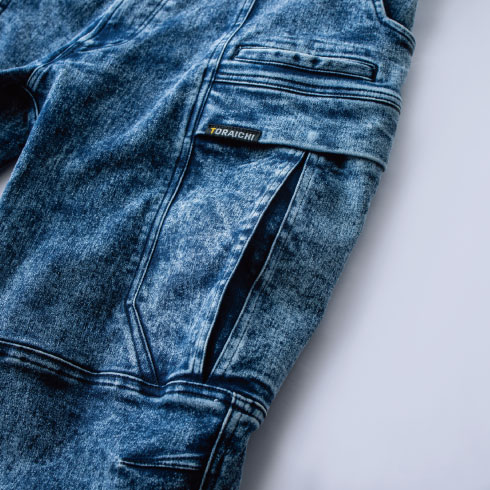 寅壱 8922-219 デニムカーゴパンツ オールシーズン ストレッチ