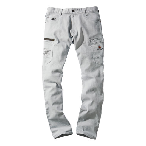 Jawin 57302 カーゴパンツ ストレッチ カラーデニム レディース