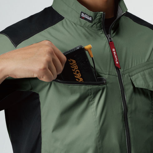19V 空調服　バートル　エアークラフト　 AIRCRAFT フルセット バートル AC1071 エアークラフト ファン付き長袖ジャケット