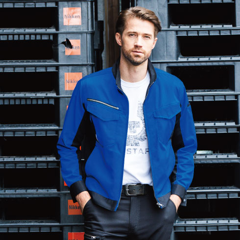 桑和 3478-00 長袖ブルゾン 8Lサイズ ブラック(4) 桑和］ 3478