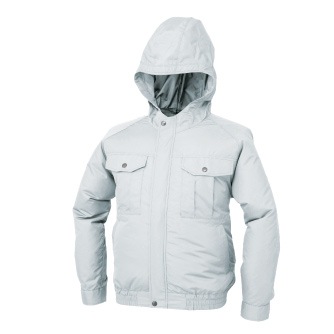 XEBEC 空調服 LL 白 ジーベック XEBEC KU90810 空調服長袖ブルゾン(フード付き) 透湿 春夏
