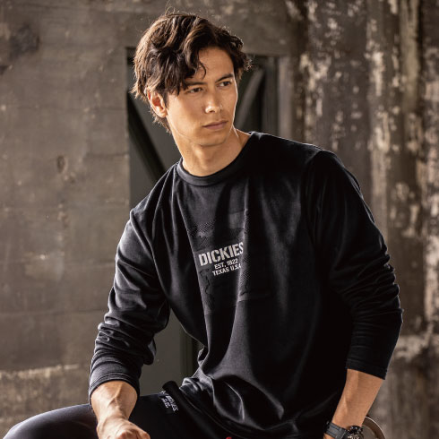 ディッキーズ Dickies D-22008 ベロア長袖Tシャツ ストレッチ 消臭