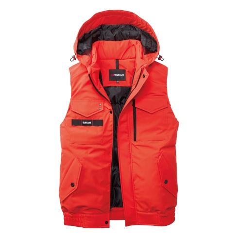 バートル 5064 防寒ベスト 秋冬 ユニセックス 撥水 フード脱着可能