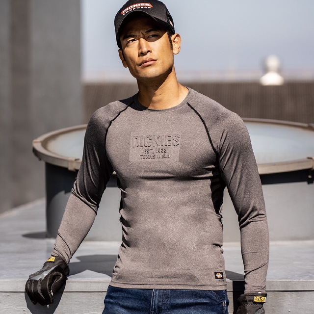 ディッキーズ Dickies D-2098 ドライパワーサポート長袖(立体プリント