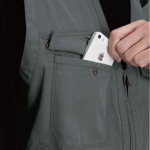 バートル 1104 サマーベスト 春夏 ライトチノ素材 制電ケア 裏面全面