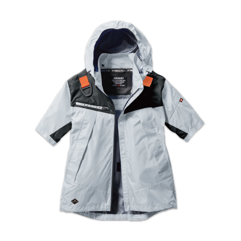 即日発送　2025　バートル　フルセット　AC09 AC1196　シルバー　XL バートル AC1196 半袖ファン付き作業服セット BURTLE ファン