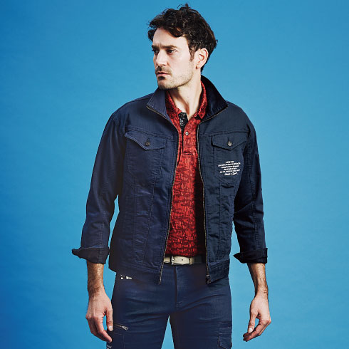 Jawin 57300 57302 上下セット 長袖ブルゾン カーゴパンツ カラー