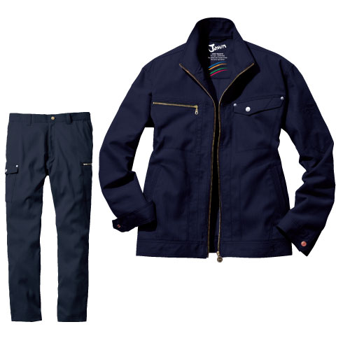 Jawin 57100 57102 上下セット 長袖ブルゾン カーゴパンツ ストレッチ