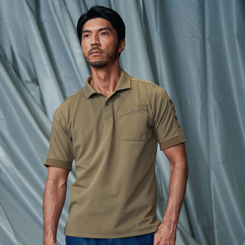 寅壱 TORAICHI 5880-621 半袖ポロシャツ ポリエステル100％ 吸汗性 UV